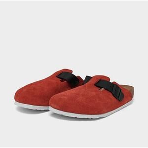 BIRKENSTOCKS x CONCEPTS Boston Suede Clog Mule Red Black Sz 41